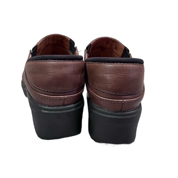 ARIAT: Santa Cruz Brown Leather Clogs Size 8 B - Picture 5 of 8